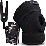 Physix Knee Brace with Side Stabilizers & Adjustable Straps - Knee Brace for Meniscus Tear, Knee Wraps for Pain, ACL, MCL, OA, Running, Workouts - Open Patella Knee Braces for Men & Women (XL, Pink)