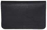 Navy Blue Leather Top Stub Checkbook Cover