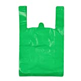 T Shirt Bags, Green Plastic Bags With Handles Bulk, Bolsas De Plastico Para Negocio, Grocery Bags Retail Shopping Bags Merchandise Bags for St.Patrick'sDay, 12x20inch (100pcs)