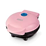 Dash Mini Maker Portable Grill Machine + Panini Press for Gourmet Burgers, Sandwiches, Chicken + Other On the Go Breakfast, Lunch, or Snacks with Recipe Guide - Pink