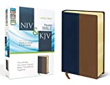 NIV, KJV, Parallel Bible, Large Print, Leathersoft, Navy/Tan: The World's Two Most Popular Bible Translations Together