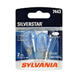 SYLVANIA - 7443 SilverStar Mini Bulb - Brighter and Whiter Light, Ideal for Daytime Running Lights (DRL) and Back-Up/Reverse Lights (Contains 2 Bulbs)