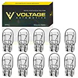 Voltage Automotive (10 Pack) 7443 T20 Automotive Brake Light Turn Signal Side Marker Tail Light Bulb Standard Replacement