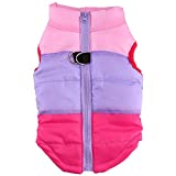 Clopon Pet's Cute Outfit Doggie Cold Weather Coat Small Dogs Warm Garment Winter Apparels Puppy Clothes (Patchwork C, XS)