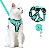 WINSEE Cat Harness and Leash with 4 Buckles for Cat and Small Dog Escape Proof Safe Dog Harness for Walking Outdoor Reflective Adjustable Soft Pet Harness Easy Control Vest for Small Medium Large Cats