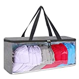 ACOSEN Hat Rack Hat Organizer - Hat Storage for Baseball Caps with Druble Handles and Sturdy Zipper, Storage Bins Holds up to 20 Hats, Dust Proof Storage Basket, 22" x 7" x 9.5"