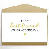 Best Friend Wedding Day Card, Wedding Thank You Card, To My Best Friend on Her Wedding Day