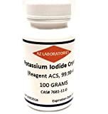 Potassium Iodide, High Purity USP Crystals/Powder, 100%, 100 Grams/Same Day Ship