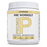 Promix Nutrition Vegan Pre-Workout Powder with Beta Alanine, Taurine & Tyrosine, Lemonade, 40 Servings