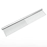 Chris Christensen 000 7.5 in. Fine/Coarse Greyhound-Style Butter Comb, Groom Like a Professional, Rounded Corners Prevent Friction and Breakage, Solid Brass Spin with Steel Teeth, Chrome Finish.