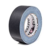 Real USA Professional Grade Gaffer Tape by Gaffer Power, Made in The USA, Heavy Duty Gaffers Tape, Non-Reflective, Multipurpose. 2 Inches x 30 Yards, Black + 18 More Colors Available