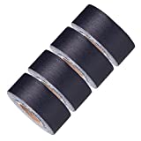 Mini Gaffer Tape Rolls by GafferPower 1 inch x 8yards - Pack of 4 Black, Made in The USA, Heavy Duty Gaffer's Tape, Strong Tough Compact Lightweight, Multipurpose Better Than Duct Tape