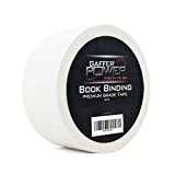 Bookbinding Tape by Gaffer Power, White Cloth Book Repair Tape Safe Cloth Library Book Hinging Repair Tape, Made in The USA, Acid Free and Archival Safe