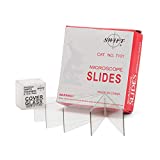 Swift Microscope Slides Kit with 72 Pre-Cleaned Blank Slides and 100 Glass Coverslips, Ground Edges