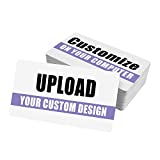 Custom Business Cards [Double Sided Print, Thick Premium Stock 3.5" x 2" [White and Black Template or Upload Your Design with Logo + Images] (Customize From Your Computer) (250)