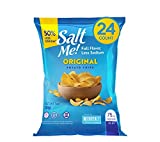 SaltMe! Original Better For You Potato Chips - 24ct 1oz Bags - 50% Less Sodium, Kosher, Healthier Snack Pack- Best Full Flavor, Non-GMO, Gluten Free - Less Sodium, Same Flavor.