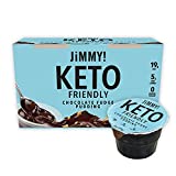 Jimmy Keto Pudding Cups - Keto Dessert & Snacks with 5g of Net Carbs, & 0g added sugar, Keto Chocolate Fudge Flavor, 3 oz. Single Serve Container, 12 Pack (Chocolate Fudge, 12 Pack)
