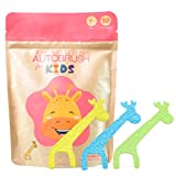 AutoBrush for Kids Strawberry Dental Flossers - First Nano-hap (Nano Hydroxyapatite) Infused Floss Picks (1-Pack)