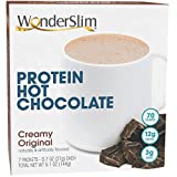 WonderSlim High Protein Hot Cocoa, Creamy Original - Low Calorie, Low Sugar, 12g Protein (7ct)