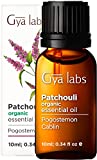 Gya Labs Organic Patchouli Oil for Diffuser & Aromatherapy - 100% Pure Patchouli Essential Oil Organic Therapeutic Grade for Skin - Patchouli Oil for Body, Perfume & Candle Making (0.34 fl oz)