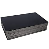 Metal Business Card Blanks (100 PCS) Aluminum Cards for Laser Engraving And UV Printing (Black Gloss)
