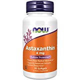 NOW Supplements, Astaxanthin 4 mg derived from Non-GMO Haematococcus Pluvialis Microalgae and has naturally occurring Lutein, Canthaxanthin and Beta-Carotene, 90 Softgels