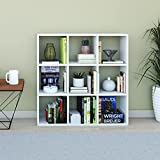 LETMOBEL Cube Organizer | Book Shelf Organizer with Cube Storage Shelf | DIY Cubical Storage Organizer | Shelf Organizer for Bedroom Living Room Office | Cube Shelf for Home Offices (White, 9 Cube)