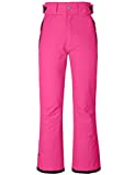 Wantdo Women's Windproof Padding Quilted Cargo Snow Hiking Pants Rose Red XL