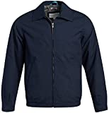 Perry Ellis Men’s Jacket – Lightweight Microfiber Windbreaker Golf Coat (Dark Sapphire, Small)