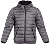Perry Ellis Men's Winter Jacket - Quilted Bubble Puffer Windbreaker Coat (Size: S-XXL), Size X-Large, Mid Grey