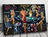 JEREMY WORST" Strip Poker" Sexy Poster Wall Art or Canvas | Bar Game Room Living Room Gifts | Print Sign collectible Clock | American Poker table Cards Deck Hat Neon Sign Decorations
