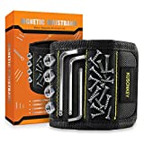 Magnetic Wristband Tools Gifts for Men, KUSONKEY Tool Belt with 15 Magnets for Holding Screws/Nails/Drill,Cool Christmas Gifts for Men/Him/Father/Dad/DIY Handyman/Electrician/Husband/Boyfriend