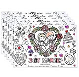 Disposable Wedding Activity Place Mats for Kids 50 Pack Coloring Activity Paper Place Mat 11”x 17” Game Table Mat Sheets for Table Setting Dinner Children Entertainment Party Supplies Decoration