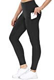 Cakulo Winter Fleece Lined Leggings with Pockets for Women High Waist Yoga Running Cycling Thermal Warm Regular Leggings Pants Plus Size Black S