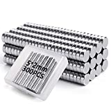 VNDUEEY 300Pcs 5x2mm Refrigerator Magnets Small Magnets Push Pins Fridge Tiny Magnets, Office Whiteboard Magnets Mini Magnets