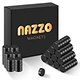 NAZZO Mini Round Magnets, Tiny Magnets 5x2mm Small Magnets for Fridge, Crafts, DIY, Whiteboard, Office and Photo, Miniature Refrigerator Magnets, 90Pcs Little Magnets, Black