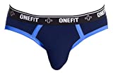 ONEFIT Sexy Men Modal Briefs Underwear Bulge Pouch Bikini Underpants Blue XL