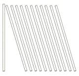 Pack of 12 Lab Glass Stirring Rod 8 inch (200mm) Length with Both Ends Round for Science, Lab, Kitchen, Science Education (12)