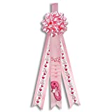 Kelli BABY ANNOUNCEMENT RIBBON ,Welcome Baby Newborn with Its a Girl Hospital Door Hanger,Baby Shower Decorations and Gifts for Expecting Parents (Pink)