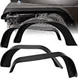 OEDRO Flat Fender Flares Compatible with 1987-1995 Jeep Wrangler YJ, Off-Road Front & Rear 4 PCS Set Wheel Flares Guards Covers Wells