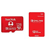 SanDisk 128GB MicroSDXC UHS-I Memory Card for Nintendo Switch with Nintendo Switch Online 12-Month Individual Membership [Digital Code]