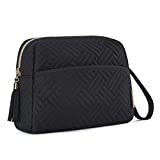 Cosmetic Pouch,BAGSMART Elegant Roomy Makeup Bag,Travel Zipper Pouch,Water-resistant Toiletry Bag,Makeup Accessories Organizer