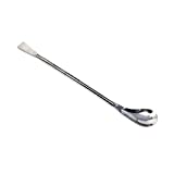 Stainless Steel Double Ended Square & Lab Spoon Sampler Lab Spatula 7″ Length (Left Angled)