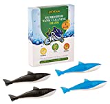 LIFVEAN Humidifier Tank Cleaner Fish Shark Fit Ultrasonic Evaporative Humidifier Water Treatment Last for 90 Days, 4 Pack（Upgradeable floating）