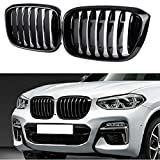 Glossy Black Performance Style Kidney Grille Compatible with BMW X3 X4 2018 2019 2020 2021 Front Hood Grill Insert Replacement G01 G02