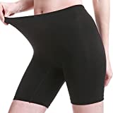 MELERIO Women's Slip Shorts, Comfortable Boyshorts Panties, Anti-chafing Spandex Shorts for Under Dress (Black, XL)