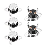 uxcell KSD301 Thermostat 85C/185F 10A Normally Closed N.C Adjust Snap Disc Temperature Switch for Microwave Oven Coffee Maker 5pcs