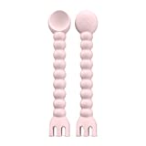 Ryan & Rose Baby Spoon and Fork [2 Pack] (Pink)