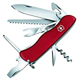 Victorinox Outrider Swiss Army Pocket Knife, Large, Multi Tool, 14 Functions, Blade, Scissors, Red