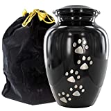 Black Small Pet Urn for Dogs Ashes – A Loving Resting Place for Your Special Dog or Cat – for Small Pets up to 17 Pounds